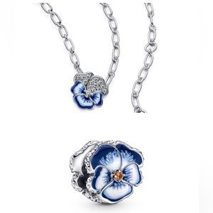 COPY - Pandora Pansy flower necklace and charm